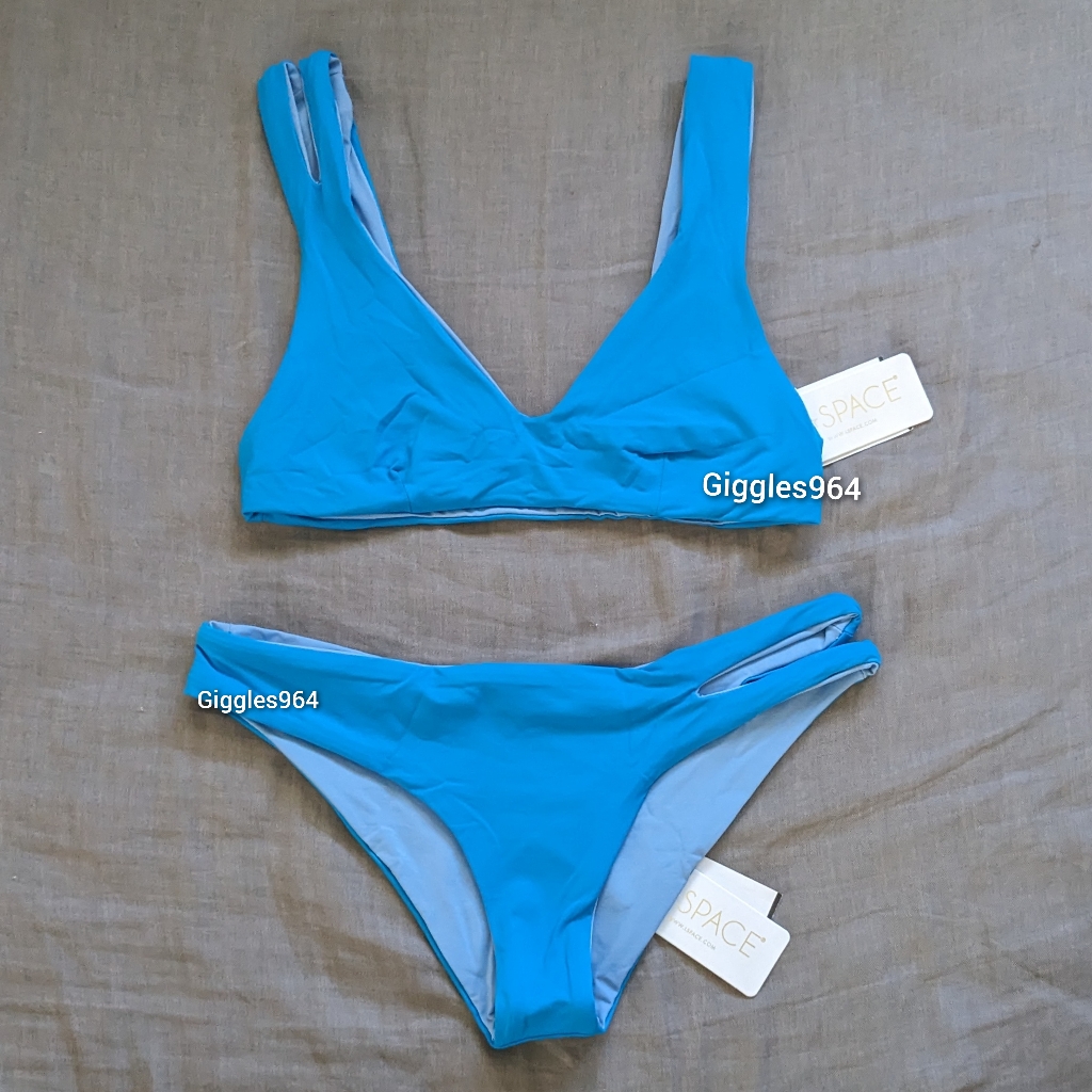 L*Space One Wave Breakers Bikini Set Aura Electric Blue
